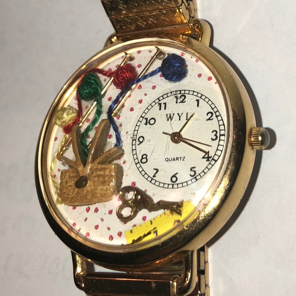 ALOHA Whimsical Watch Knitting  Great metal band